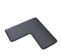 FonHNDG L-Shaped Bathroom Rug Thickened L-shaped Bathroom Absorbent Floor Mat Furry Shower Room Foot Non-slip And Dirt-resistant Toilet(Dark Gray,75x75x45cm)