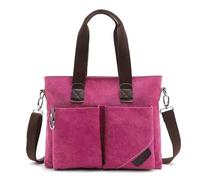 FonHNDG Laptop Bag Washable Canvas Bag Leather Briefcase Travel Suitcase Messenger Shoulder Tote Pack Handbag Large Casual Business Laptop Bags(A05,15.6-16.1 inch)