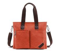 FonHNDG Laptop Bag Washable Canvas Bag Leather Briefcase Travel Suitcase Messenger Shoulder Tote Pack Handbag Large Casual Business Laptop Bags(A09,15.6-16.1 inch)