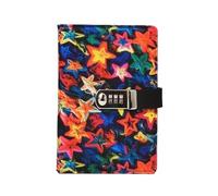 FonHNDG Lockable Diary A5 Password Notebook Flower Diary With Lock Girls Journals 260 Pages Lined School Stationery Office Notes(Color 4)