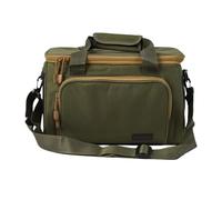 FonHNDG Portable Multifunctional Canvas Fishing Shoulder Bag Pack Fishing Tackle Bag Fishing Lure Reel Bag Pouch Case Fishing Bag for Bait,Hooks(Green)