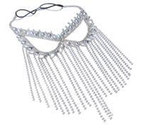 FonHNDG Rhinestone Tassel Face Veil Sexy Masquerade Mask