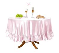 FonHNDG Ruffle Tablecloth Ruffle Tablecloth Satin Silky Table Decoration Rectangle Farmhouse Cover Vintage Tables Skirt for Kitchen Dining(Color 9,150x240cm rectangle)