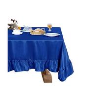 FonHNDG Ruffle Tablecloth Ruffle Tablecloth Satin Silky Table Decoration Rectangle Farmhouse Cover Vintage Tables Skirt for Kitchen Dining(Color 11,150x200cm rectangle)