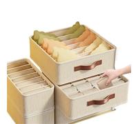 FonHNDG Underwear storage box 1/2/4PCS Underwear Storage Box Foldable Drawer Compartment Organizer(Large-6Cells,2PCS)