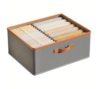 FonHNDG Underwear storage box 1pc/2pcsWardrobe Clothes Storage Box, Foldable Organizer Case,Large Capacity Pants Underwear Socks Sorting(Grey)