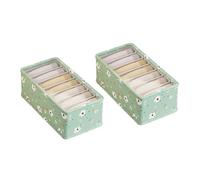 FonHNDG Underwear storage box Underwear Organizer Socks Classification Box Foldable Drawer Compartment(Small 7-grids 2PCS)