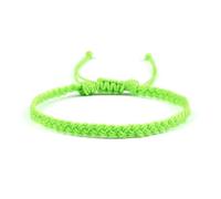 FonHNDG Woven Rope Bracelet Adjustable Waterproof Wax String Bracelet for Women Men Handmade Woven Friendship Prayer Jewelry(Green 1)