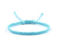 FonHNDG Woven Rope Bracelet Adjustable Waterproof Wax String Bracelet for Women Men Handmade Woven Friendship Prayer Jewelry(Blue 2)