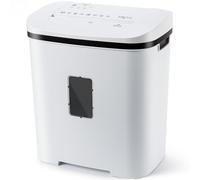Fonirvanic Heavy Duty Paper Shredder: 14-Sheet P-4 Cross Cut 60-Min Continuous Runtime Quiet Operation Compact 21L Bin White Design for Home Office School Small Business Confidential Documents