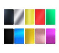 FONLAND Metal Cards Blank,100Pcs Metal Cards Engraved, Metal Business Cards Engraving Aluminium Alloy Thickness for DIY Gift Lable Cards 10 Colors (Optional)(10 Pieces per Color)