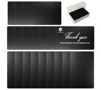FONLAND Metal Cards Blank,100Pcs Metal Cards Engraved, Metal Business Cards Engraving Aluminium Alloy Thickness for Customer DIY Gift Lable Tag Cards 10 Colors (Optional)(Matte Black)