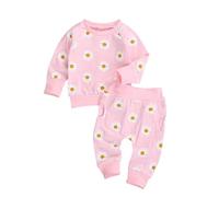fonoly Newborn Baby Girl Clothes Top and Pants 2PCS Baby Sets Daisy Print Outfits Sets