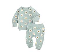 fonoly Newborn Baby Girl Clothes Top and Pants 2PCS Baby Sets Daisy Print Outfits Sets