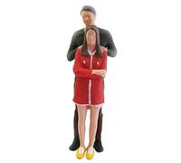 Fonowx 1:64 Scale Hand Painted Miniature Model Couple Figures Park Layout Diorama, Red A