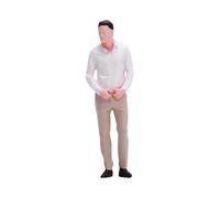 Fonowx 1/64 White Shirt Man Figure Diorama Prop Micro Scene Decor Painted Miniature Diorama for Doll House Micro Decoration