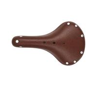 Fonowx 1 Piece Saddle with Steel Rails Faux Leather Cover Contoured Shape with Ventilation Openings Decorative Rivets for Road Cycles and City Bikes