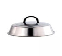 Fonowx 4 Pieces Steaming Cover Stainless Steel Griddle Lid Melting Dome for Cheese Basting Cover Grilling Dome BBQ Tool Suitable for Family Barbe, 3 Pcs