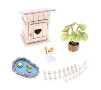 Fonowx 6Pcs Miniature Fairy House Starter Kit Crafts Plant Landscape Ornament Gifts