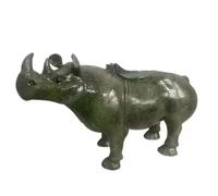 Fonowx Abstract Horse Statue Resin Bust Sculpture Figurine Ornament With Modern Style And Stable Base suitable for living rooms entryways workplaces display, Retro Green, size to 4