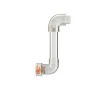 Fonowx Aquarium Rotating Outlet Kit Return Nozzle Clear Tube Elbow Fittings Straight Tubes Build for Driving Impeller and Shaping Moving Discharge Point, 25mm, Single Outlet Kit