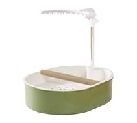 Fonowx Automatic Bath for Parakeets, Bathtub for Parrots, Shower for Cockatoos And Parrots, U Style White