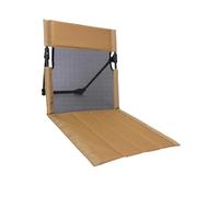 Fonowx Beach Chair Foldable Portable Outdoor Lounge Mat with Floor Chair Backrest High Carbon Steel Cloth Structure Suitable for Adults Garden Camp, Deep Khaki