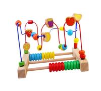 Fonowx Bead Maze Toy Wooden Roller Puzzle Beads Educational Colorful Beaded Maze Coordination Training Interactive Fun Suitable for Preschool Early Learning