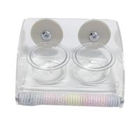 Fonowx Bird Feeder Acrylic Double Feeding Bowl Perch Hanging Feeding Station Practical for Parrot Cages for Budgies Cockatiels