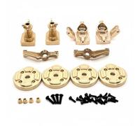 Fonowx Brass Car Axle Upgrade Kit Front Rear Axle Steering Joints Gear Cover Counterweights Solid Added Traction Lower Center Of Mass suitable for steep climbs rough terrain rock trails