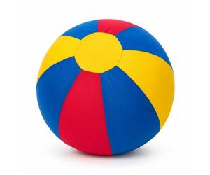 Fonowx Canine Toy Interactive Training Ball Inflatable With Stitched Oxford Shell Elastic Non Slip Machine Washable Nylon Suitable for open field play agility routines, Red, Blue And Yellow, 65cm