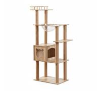 Fonowx Cat Climbing Cat Perch Cat Scratcher With Transparent Capsule Bed And Wood supports active play and quiet downtime suitable for indoor cats modern homes pet corners, M, style to 1