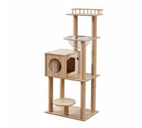 Fonowx Cat Climbing Cat Perch Cat Scratcher With Transparent Capsule Bed And Wood supports active play and quiet downtime suitable for indoor cats modern homes pet corners, M, style to 4