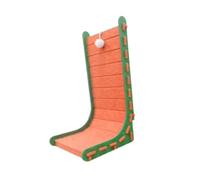 Fonowx Cat Scratch after Grinding Claw L -shaped Interactive Toy Clothing Resistant Scratch Mat, orange, L