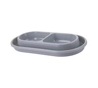 Fonowx Cat Shells for Food And Water, Double Food in The Home, Easy to Clean, Dog Plates, Cat Food, Gray, S