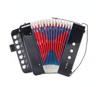 Fonowx Children Accordion 7 Keys Mini Musical Toy With User-Friendly Features Educational Instrument For Kids Portable Accordion Build Interactive Play Design Suitable for Home School, Black