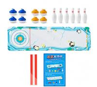 Fonowx Children Board Game Portable Sliding Sport Mat With Rubber Base And Steel Balls For Tabletop Hockey Action Suitable For Family Gathering Kids Playroom Fun, style to 2