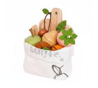Fonowx Children Educational Fruit Cutting Toy Set Wooden Pretend Kitchen Playset Learning Puzzle With Reusable Pieces For Daily Practice Suitable for preschool role play