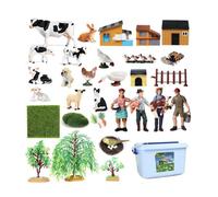 Fonowx Children Farm Figurines Animal Play Figurine Set Farm Storytelling Accessories Learning Aid Imaginative Toy Collection Suitable for Parent Child School Activities