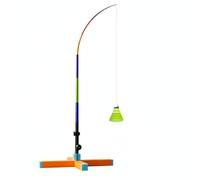 Fonowx Children Jumping Badminton Set Shuttle Jump Practice Training Stand Adjustable Height Matches Skill Levels suitable for home fitness beginner practice community