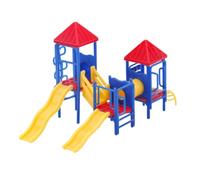 Fonowx Children Play Equipment Miniature Playground Toy Diorama Slide Scale Playground Accessory Tiny Playset structure for creative hobby projects suitable, 1 100 Scale Children S Model Slide