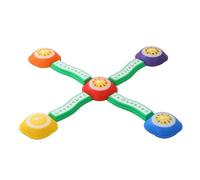 Fonowx Children Sensory Balance Course Set Stepping Stones Curved Bridges Obstacle Path Motor Skill Toy with Construction and Grip suitable for motor skill training indoor dates