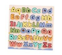 Fonowx Children Wooden Abc Puzzle Alphabet Number Matching Puzzle Upper Case and Lower Case Letters Learn Alphabet for Ages 3+ Years Old Boys Girls