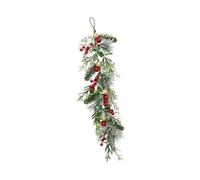 Fonowx Christmas Teardrop Swag Decorations Artificial Teardrop Wreath Hanging Swag for Front Door, Artificial Christmas Pine Needle for Stair Window Mantle Indoor Outdoor Decor (Style3-1PCS)