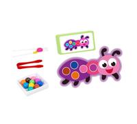 Fonowx Clip Bead Matching Toy Early Educational Game Wooden Color Sorting Learning Toys Fine Motor Skills Boys Girls Suitable for Preschool Classroom Home, Style A
