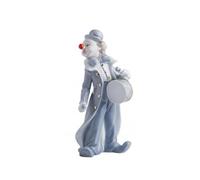 Fonowx Clown Figurine Statue Sculpture Ornament Hand Painted Retro Nostalgic Style With Crafted Standing Character Form Suitable for home decor gift giving shelf display office desk, 12cm X 25cm