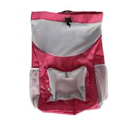 Fonowx Comfortable String Backpack Water Resistant, Oxford Cloth Drawstring Backpack, Drawstring Bag with Front Mesh Zipper Pocket, for Outdoor Sports, Rose Red