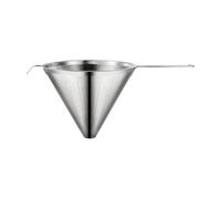 Fonowx Conical Kitchen Strainer with Handle Easy to Clean 304 Stainle Steel Filtering Funnel Hand Washable Stainle Steel Strainer Funnel for Straining, 18CM, 304 Cone