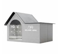 Fonowx Cooling Shelter Cat House Shelter Bed Enclosure Built With Cooling Interior And Insulated Middle Foldable Oxford Shell For Storage And Travel suitable, Extra Large
