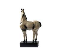 Fonowx Decorative Horse Statue Resin Horse Figurine Sculpture Ornament Centerpiece On Rectangular Base For A Sophisticated Focal Point Suitable for living, Black